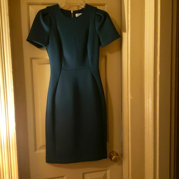 calvin klein forest green dress